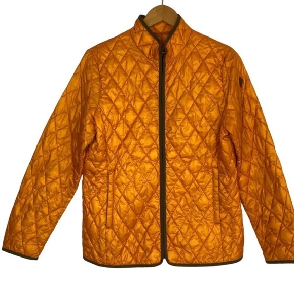 Women’s Lightweight Quilted Jacket Fall Jacket Golden Yellow Hiking Walking Sz M - Picture 1 of 12